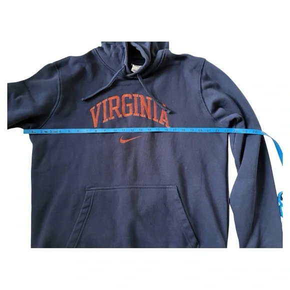 2/$24 🌻 Nike Men's University of Virginia Hoodie Sweatshirt Navy w Orange Sz L - Picture 3 of 6